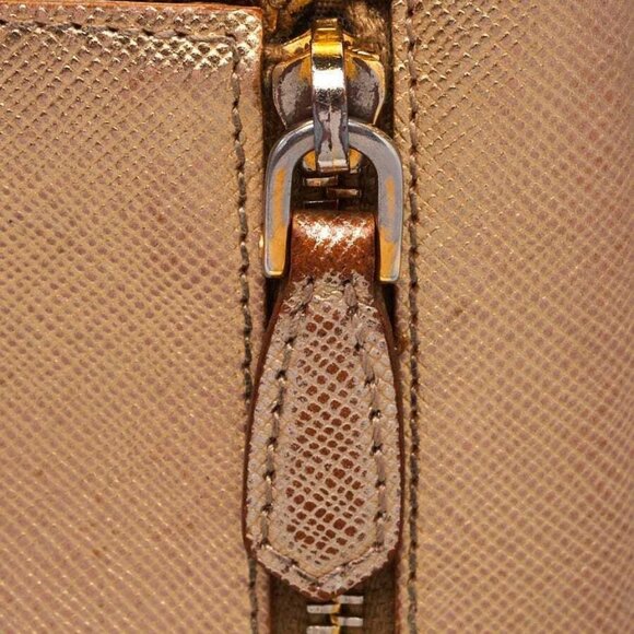 Prada Gold Metallic Leather Continental Wallet - Picture 4 of 8